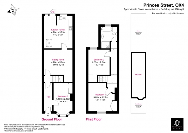 Floor Plan Image for 3 Bedroom Property to Rent in Princes Street, St. Clement`s, Oxford **AVAILABLE NOW**