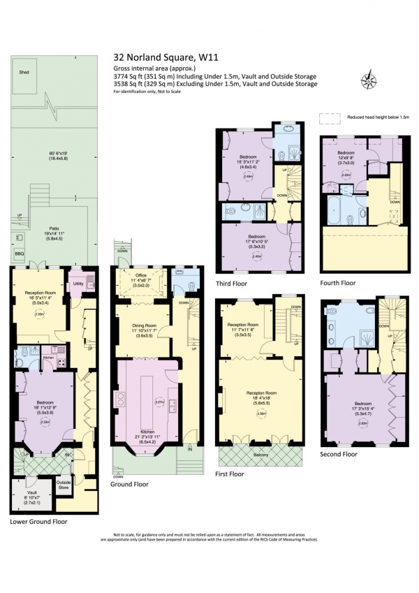 Floor Plan Image for 5 Bedroom Terraced House for Sale in Norland Square, Holland Park