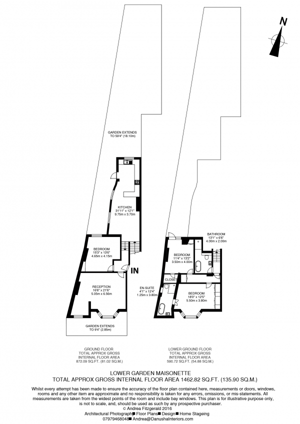 Floor Plan Image for 3 Bedroom Maisonette to Rent in Hebron Road, Hammersmith W6