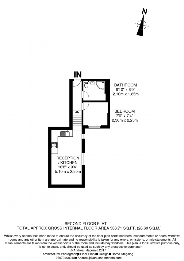 Floor Plan Image for 1 Bedroom Flat to Rent in Market Studios, Goldhawk Road, Shepherd's Bush W12