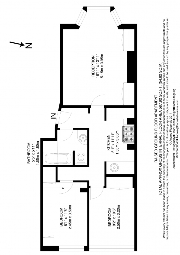 Floor Plan Image for 2 Bedroom Flat to Rent in Brackenbury Road, Hammersmith W6