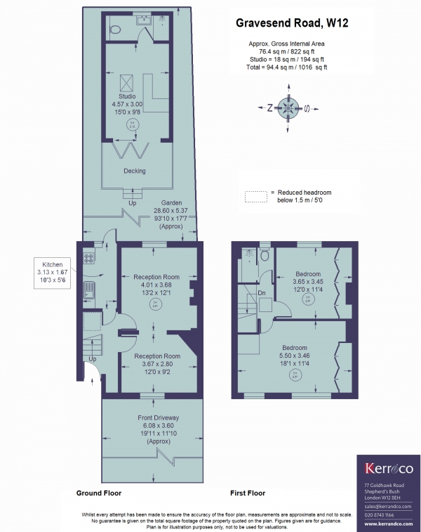 Floor Plan Image for 2 Bedroom Property for Sale in Gravesend Road, Shepherd's Bush W12