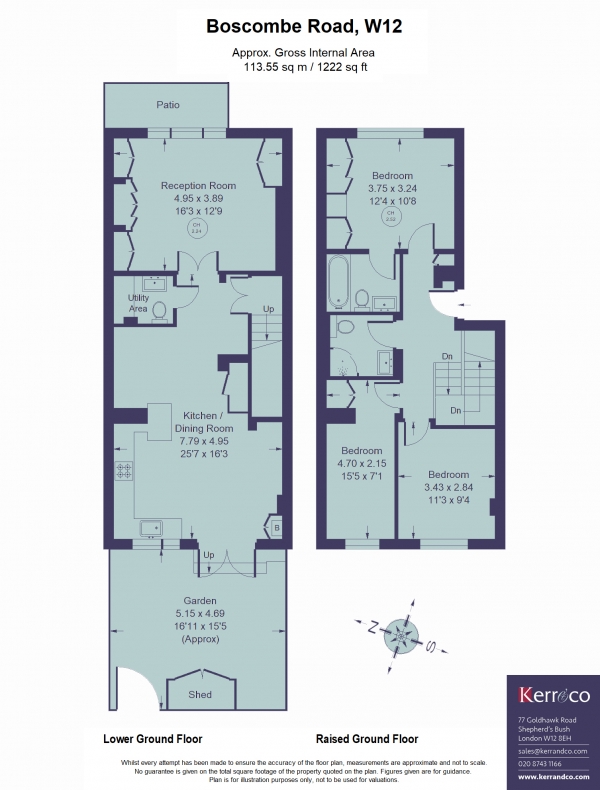 Floor Plan Image for 3 Bedroom Duplex for Sale in Boscombe Road, Shepherd's Bush W12