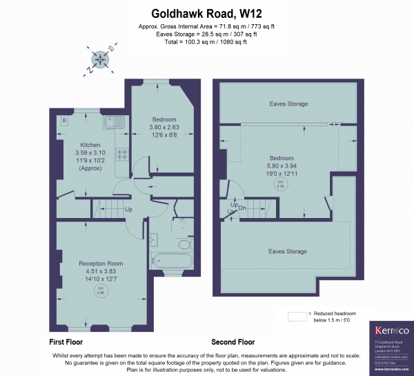 Floor Plan Image for 2 Bedroom Flat for Sale in Goldhawk Road, Shepherd's Bush W12