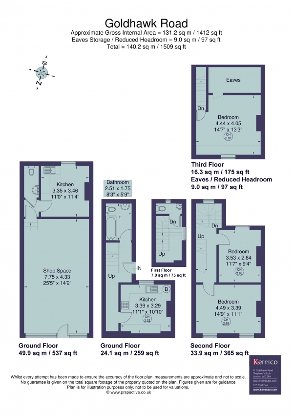 Floor Plan Image for 3 Bedroom Property for Sale in Goldhawk Road, Shepherd's Bush W12