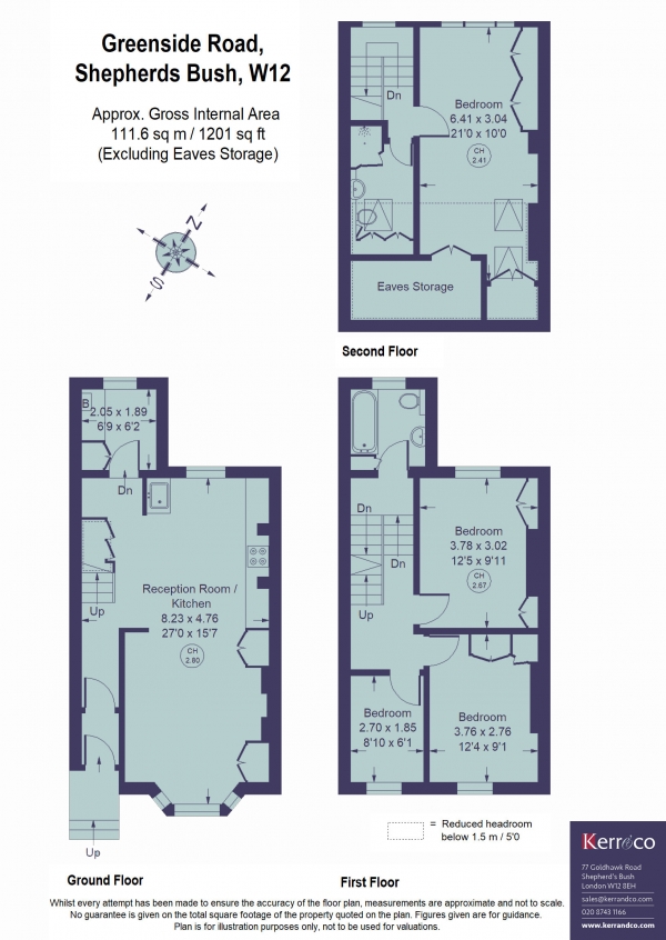 Floor Plan Image for 4 Bedroom Maisonette for Sale in Greenside Road, Shepherd's Bush W12