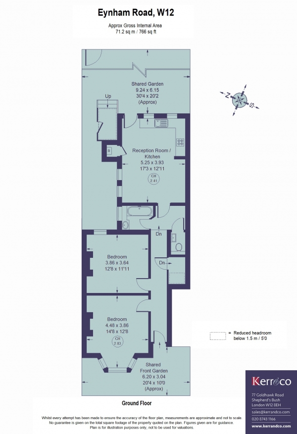 Floor Plan Image for 2 Bedroom Flat for Sale in Eynham Road, Shepherd's Bush