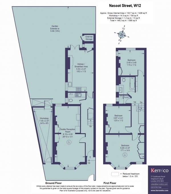 Floor Plan Image for 3 Bedroom Property for Sale in Nascot Street, Shepherd's Bush W12