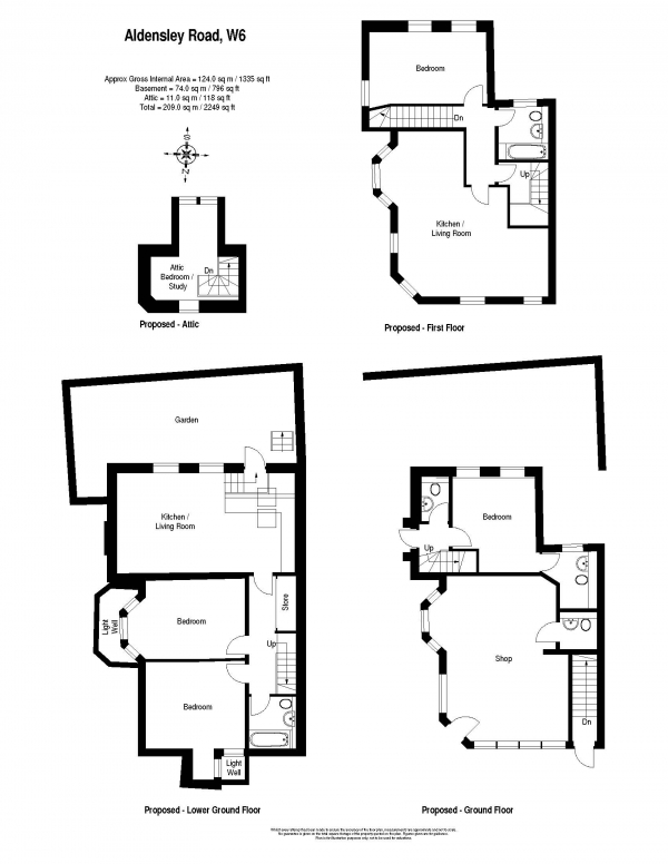 Floor Plan Image for End of Terrace House for Sale in Aldensley Road, Hammersmith W6