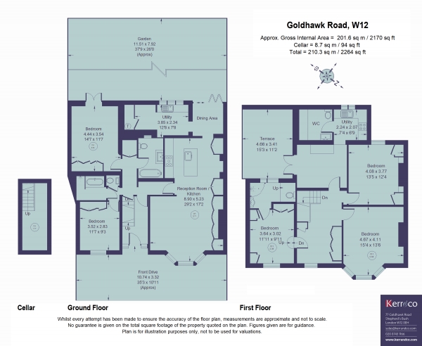 Floor Plan Image for 5 Bedroom Property for Sale in Goldhawk Road, Hammersmith W6