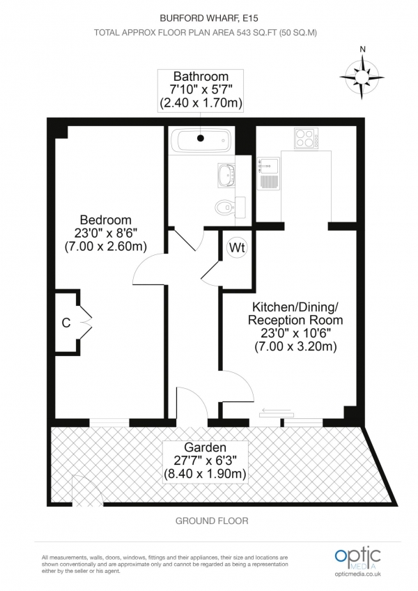 Floor Plan Image for 1 Bedroom Apartment for Sale in Cam Road, Stratford