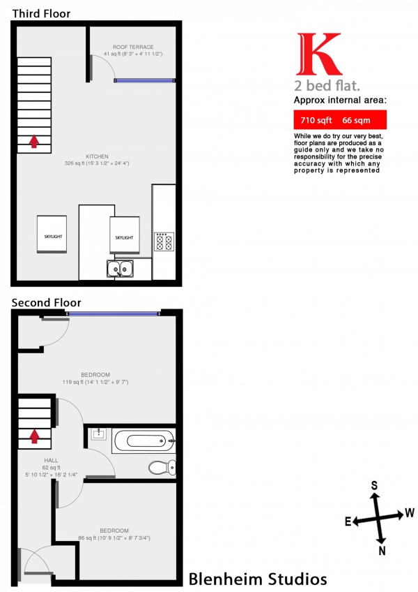 Floor Plan Image for 2 Bedroom Flat to Rent in Stewarts Place, Brixton, London SW2
