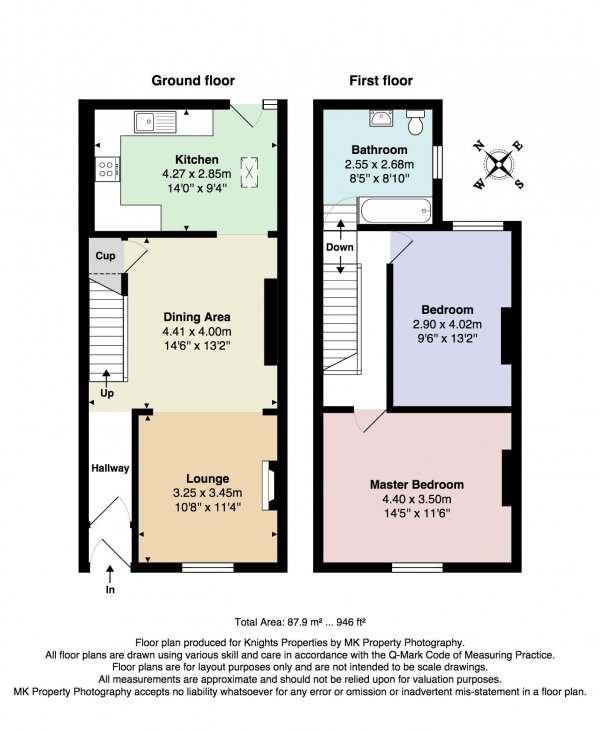 Floor Plan for 2 Bedroom Terraced House to Rent in Wallace Street, Milton Keynes, New Bradwell, MK13, 0AR - £277 pw | £1200 pcm