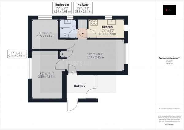 Floor Plan Image for 2 Bedroom Flat to Rent in Troutbeck, Peartree Bridge