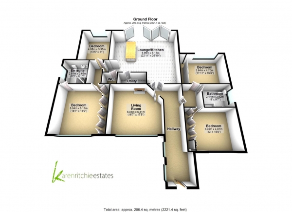 Floor Plan Image for 4 Bedroom Detached House for Sale in Oakwood Drive, Heaton