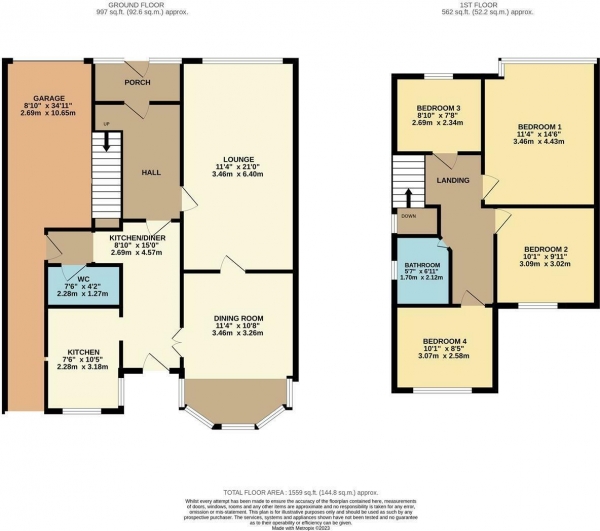 Floor Plan Image for 4 Bedroom Semi-Detached House for Sale in Moorside Avenue, Heaton