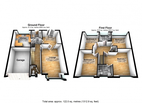 Floor Plan Image for 4 Bedroom Detached House for Sale in Salisbury Avenue, Heaton