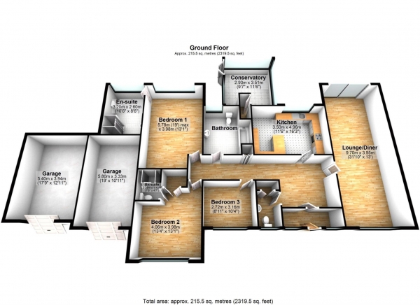 Floor Plan Image for 3 Bedroom Bungalow for Sale in Greenmount Lane, Heaton, BL1 5JE.