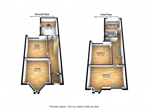 Floor Plan Image for 3 Bedroom Terraced House for Sale in Chorley Old Road, Bolton