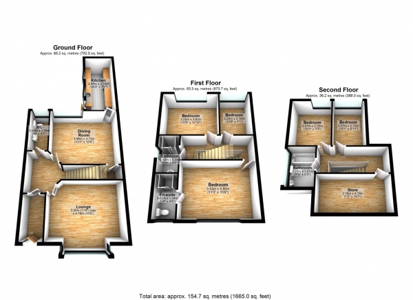 Floor Plan Image for 5 Bedroom Semi-Detached House for Sale in Whitecroft Road, Heaton