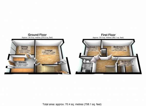 Floor Plan Image for 3 Bedroom Semi-Detached House for Sale in Ashover Close, Sharples