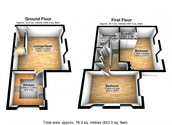 Floor Plan Image for 2 Bedroom Apartment for Sale in Barrowdene House, Barrow Bridge