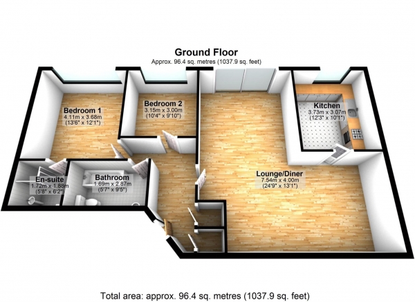 Floor Plan Image for 2 Bedroom Apartment for Sale in Hardcastle Gardens, Bradshaw