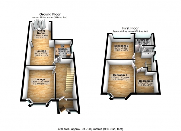 Floor Plan Image for 3 Bedroom Semi-Detached House for Sale in Seaton Road, Smithills, BL1.