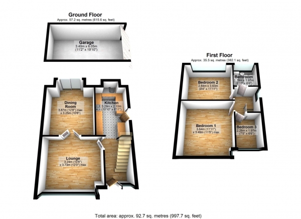 Floor Plan Image for 3 Bedroom Semi-Detached House for Sale in Hillcot Road, Sharples