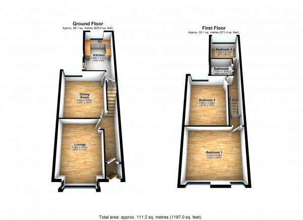 Floor Plan Image for 3 Bedroom Terraced House for Sale in Glade Street, Bolton