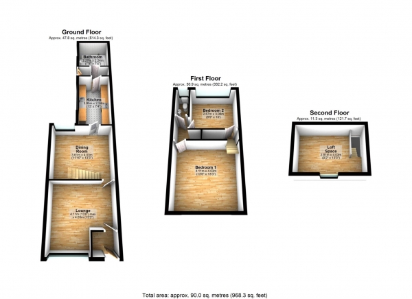 Floor Plan Image for 2 Bedroom Terraced House for Sale in Hopefield Street, Bolton