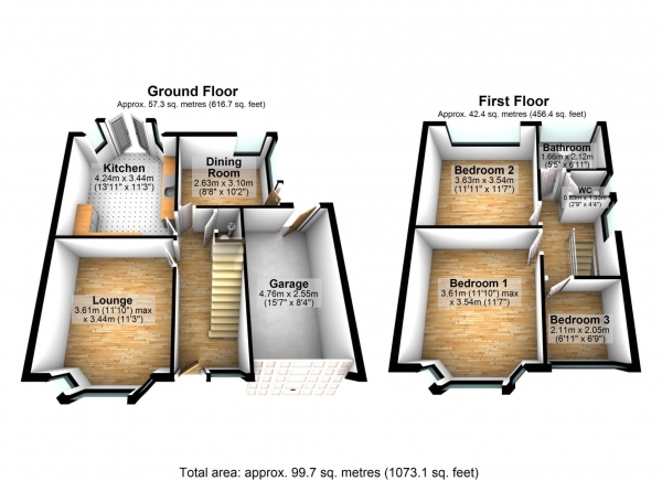 Floor Plan Image for 3 Bedroom Semi-Detached House for Sale in Devonshire Road, Heaton