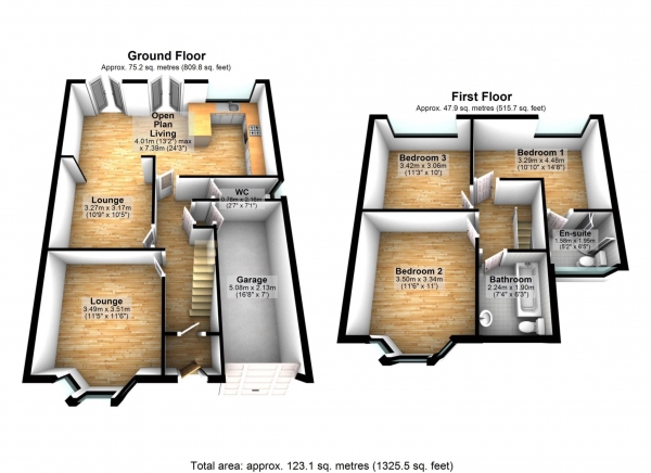 Floor Plan Image for 3 Bedroom Semi-Detached House for Sale in Ferns Grove, Heaton