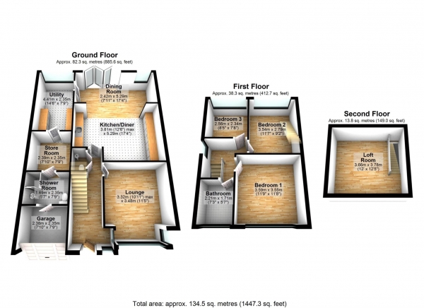 Floor Plan Image for 3 Bedroom Semi-Detached House for Sale in Moss Lane, Smithills