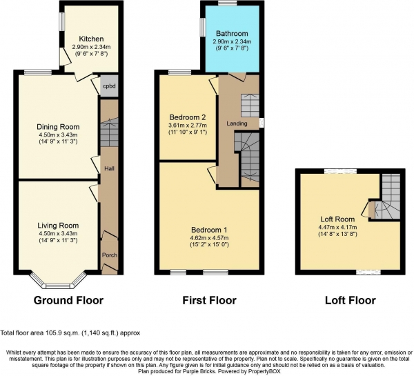 Floor Plan Image for 3 Bedroom Terraced House for Sale in Adrian Road, Bolton