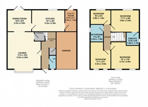 Floor Plan Image for 4 Bedroom Detached House for Sale in Salterton Drive, Bolton