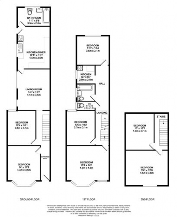 Floor Plan for 1 Bedroom House Share to Rent in Claude Rd, Roath - room share, Roath, CF24, 3PZ - £83 pw | £360 pcm
