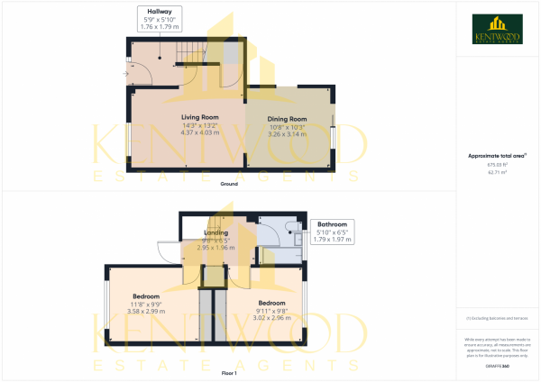 Floor Plan for 3 Bedroom Semi-Detached House for Sale in Slough, SL2, Slough, SL2, 5RJ - Guide Price &pound425,000