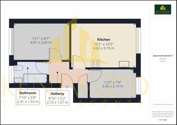 Floor Plan Image for 2 Bedroom Flat for Sale in Suffolk place - 0.2 miles to Burnham Train Station