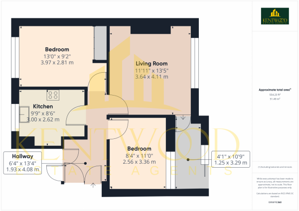 Floor Plan Image for 2 Bedroom Flat for Sale in Slough, SL2