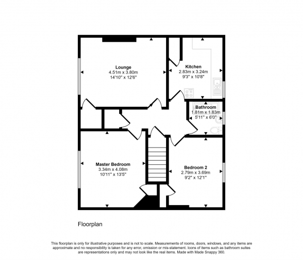 Floor Plan Image for 2 Bedroom Cottage for Sale in Whitehaugh Ave, Paisley