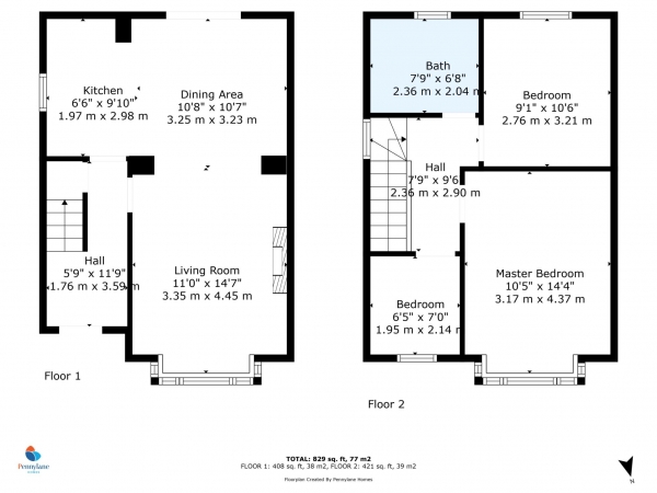 Floor Plan Image for 3 Bedroom Semi-Detached House for Sale in Vardar Avenue, Glasgow