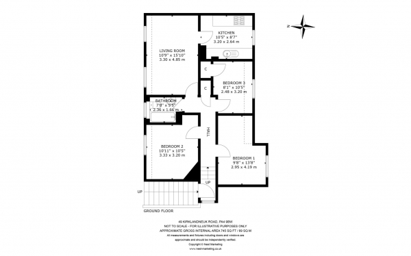 Floor Plan Image for 3 Bedroom Cottage for Sale in Kirklandneuk Road, Renfrew