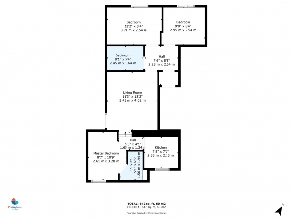 Floor Plan Image for 2 Bedroom End of Terrace House for Sale in Foxbar Road, Paisley