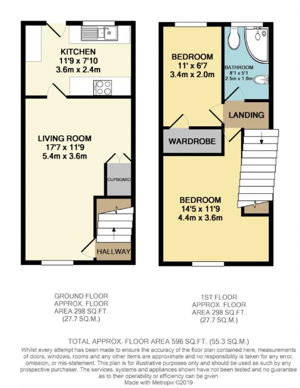 Floor Plan Image for 2 Bedroom Terraced House to Rent in Chaffinch Avenue, Frome