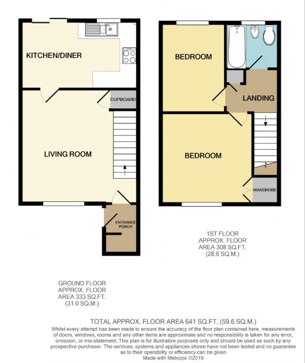 Floor Plan Image for 2 Bedroom Semi-Detached House to Rent in Farley Close, Frome