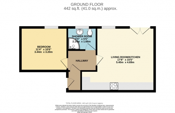 Floor Plan Image for 1 Bedroom Apartment to Rent in Cork Street, Frome