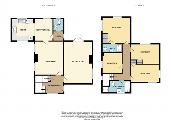 Floor Plan Image for 4 Bedroom Detached House for Sale in Little Green, Mells