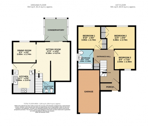 Floor Plan Image for 3 Bedroom Detached House for Sale in Upper Whatcombe, Frome