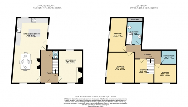 Floor Plan Image for 4 Bedroom Semi-Detached House for Sale in Upton Noble